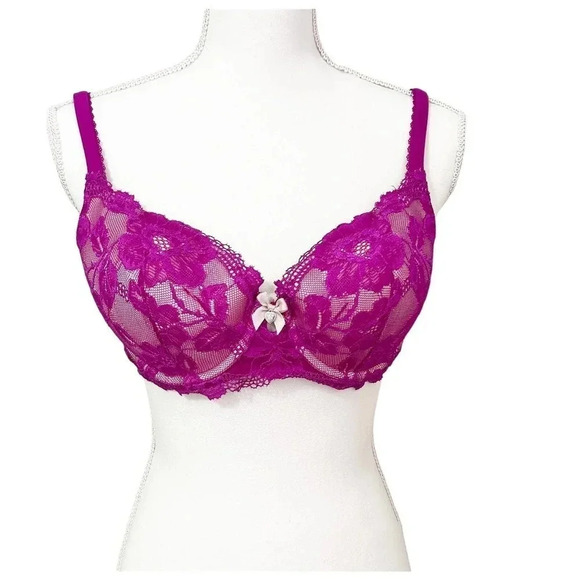 Victoria's Secret Lined Demi Bra Women Size 36C Fuchsia Color - Picture 1 of 11